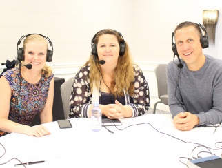 Stacey Shulman (center) joined co-hosts Sarah Rand (left) and PwC’s Steve Barr (right).